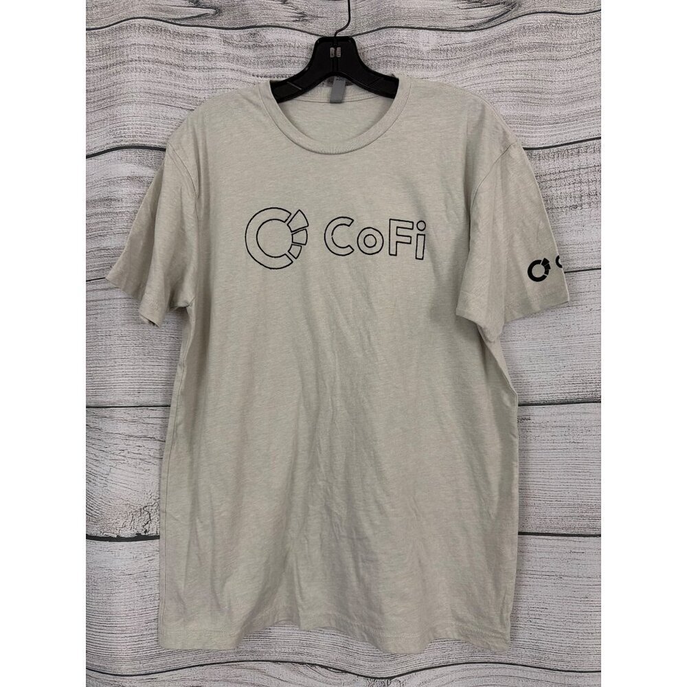 Mens Next Level CoFi Logo Beige T-Shirt Size L